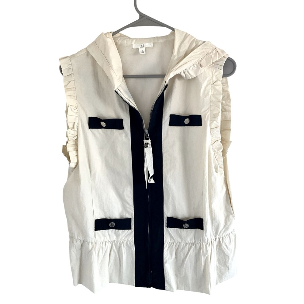Cream and Black Sleeveless Vest, super cute!